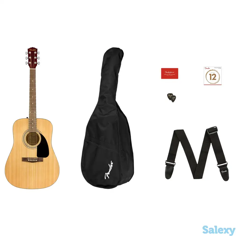 Акустическая гитара fender fa-115 pack natural, фотография 1