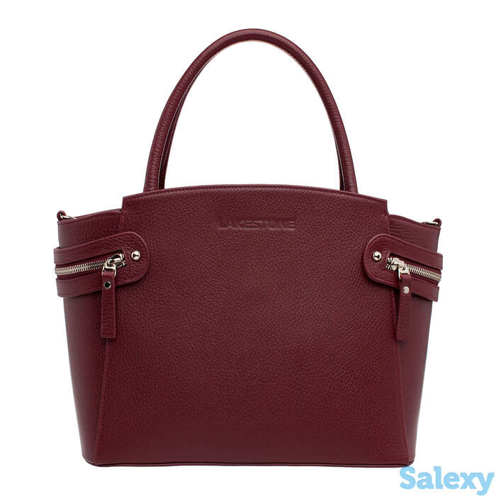 Кожаная женская сумка hacket burgundy, фотография 1