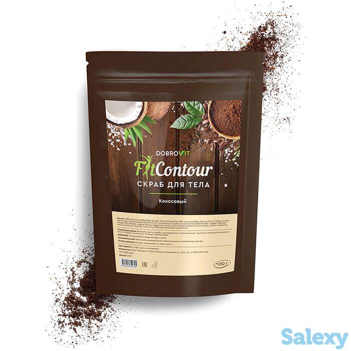Скраб для тела dobrovit fitcontour кокосовый, фотография 2