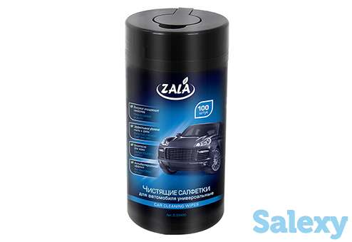 Универсальные чистящие салфетки для автомобиля zala zl33400 100шт., фотография 1