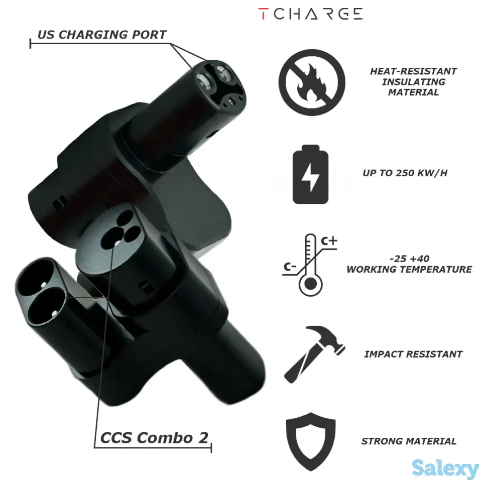 CCS Combo 2 TeslaAdapter адаптер, переходник для Вашей америк. Теслы, фотография 1