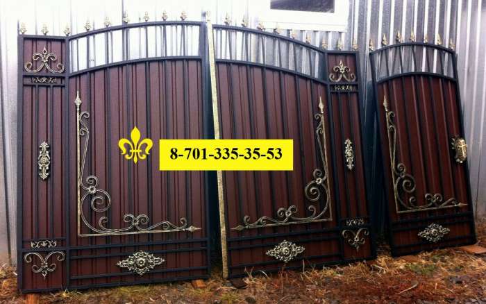 Ажурные и кованные ворота и калитки и заборы , ограждение., фотография 5