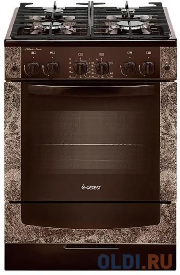 Газовая плита gefest 6500-02 0114 коричневый, фотография 1