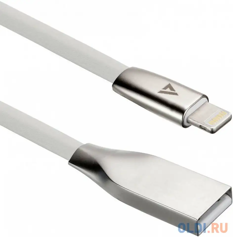 Кабель lightning 1.2м acd acd-u922-p5w плоский белый, фотография 1