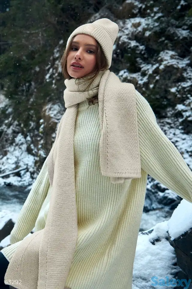 Вязаный теплый шарф, фотография 1