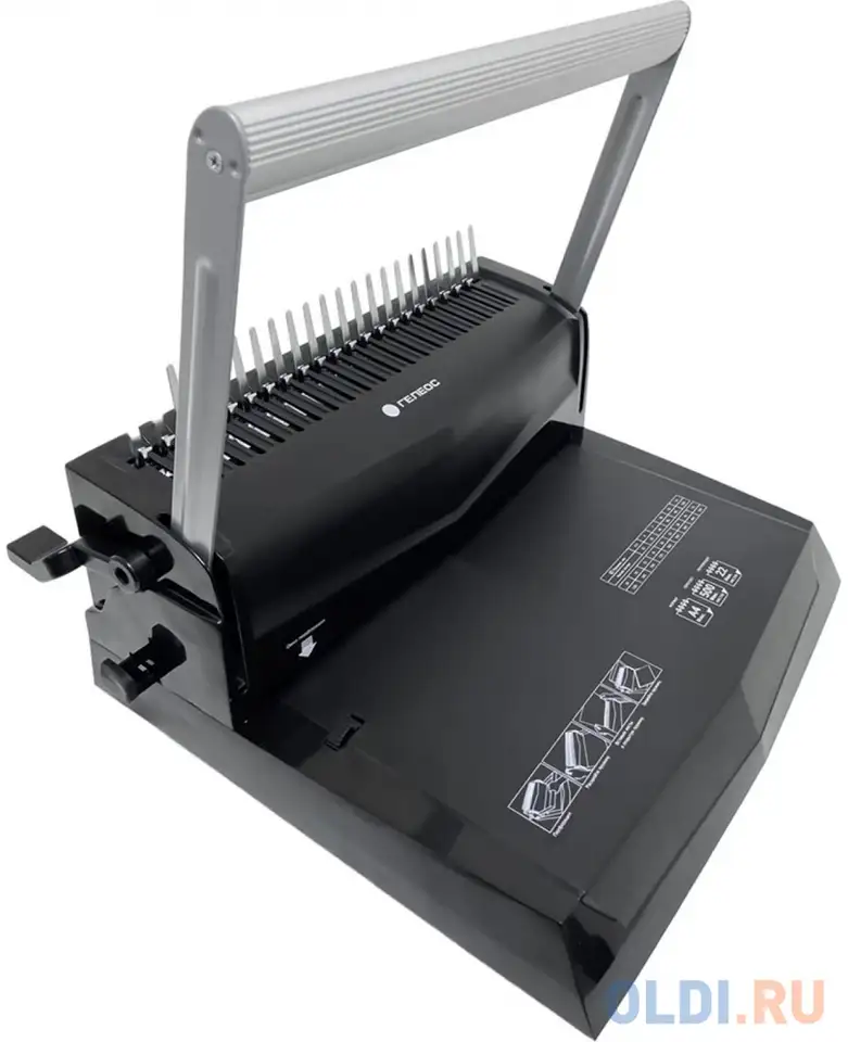 Переплетчик heleos бп-22 a4/перф.13л.сшив/макс.500л./пластик.пруж. (6-51мм), фотография 1