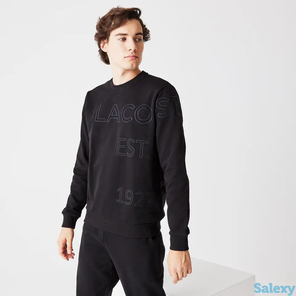 Мужская толстовка lacoste relaxed fit polar fleece zip, фотография 1