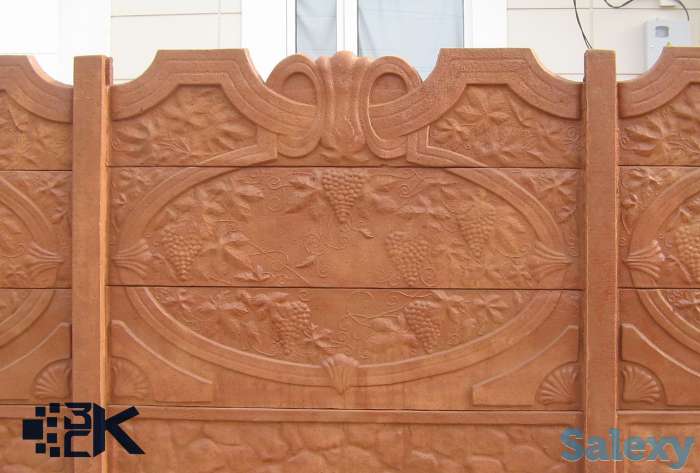 Железобетонный забор, еврозабор, забор, фотография 8