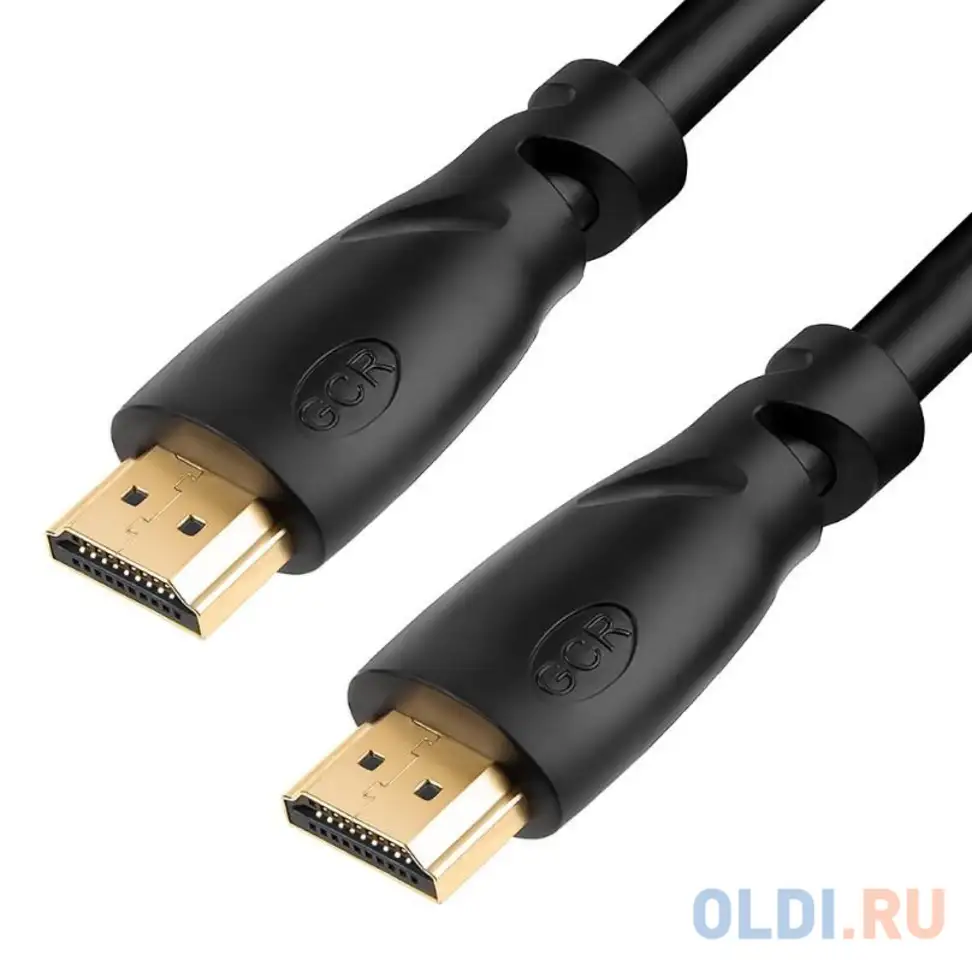 Gcr кабель 2.0m hdmi версия 1.4, черный, od7.3mm, 30/30 awg, позолоченные, фотография 1