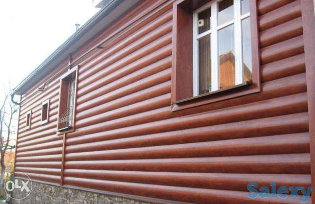 Металлосайдинг под бревно 'Блок хаус', фотография 1