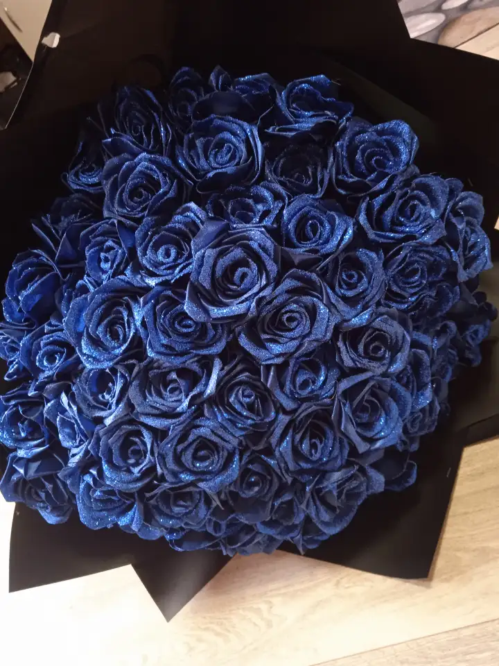 Букеты атласных цветов, фотография 2