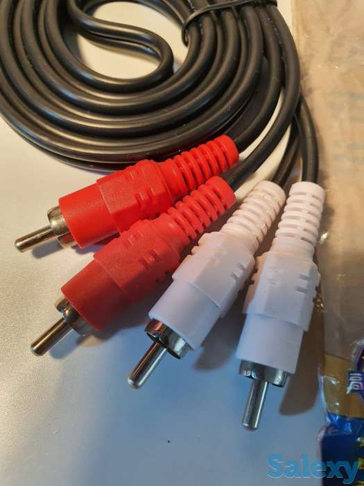 Аудио видео Кабель шнур 2 тюльпана 2 RCA,  высококачественный 1.5 м, фотография 1