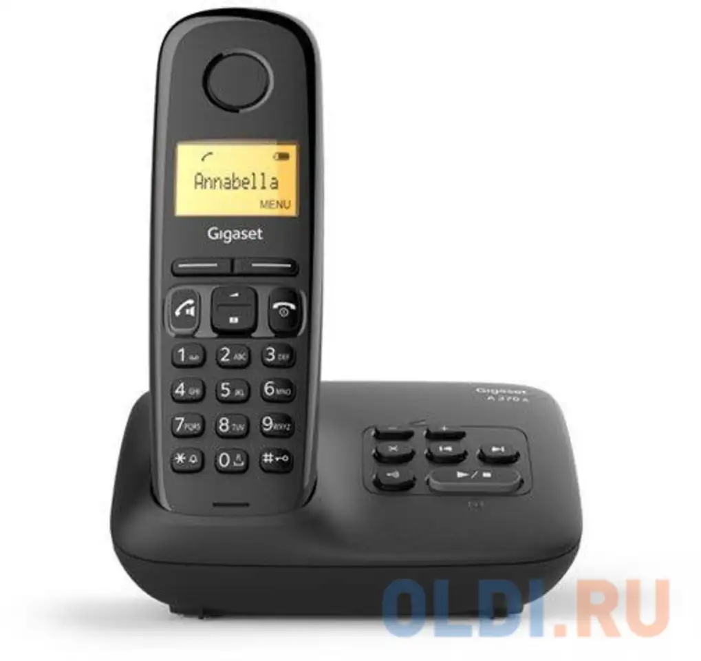 Р/телефон dect gigaset a270a am rus черный автооветчик аон, фотография 1