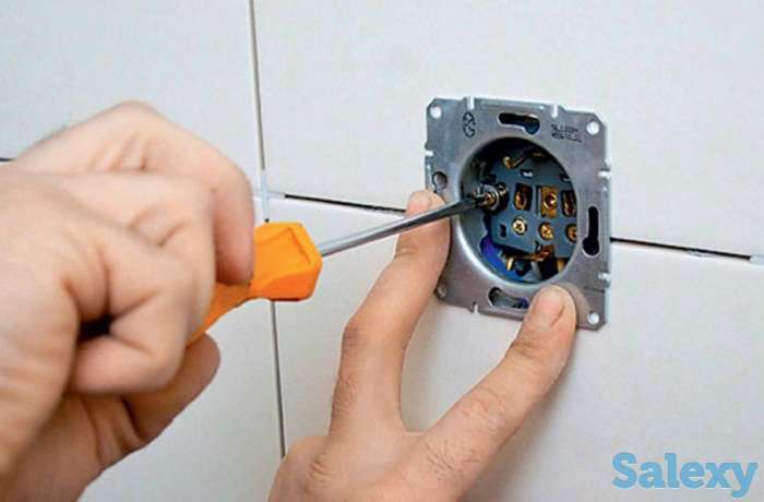 Установка розеток, выключателей, фотография 1