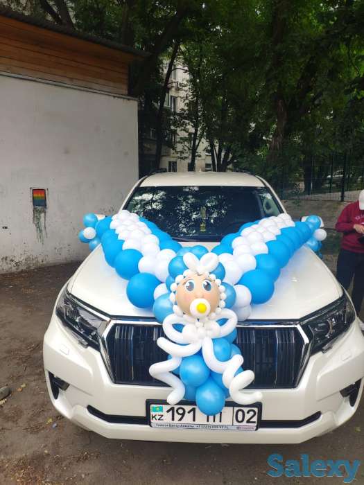 Шары на выписку, букеты, оформление машины., фотография 11