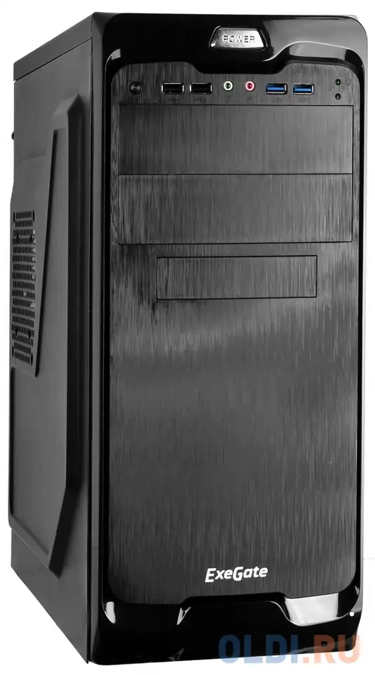Корпус atx exegate un-604 350 вт чёрный ex269435rus, фотография 1