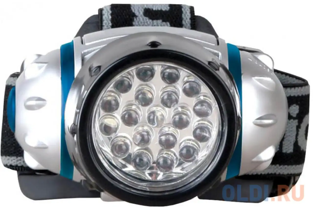 Фонарь camelion led5313-19f4  налобн металлик 19led 4 реж 3xr03 в, фотография 1