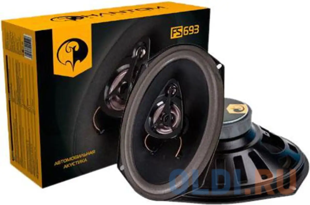 Автоакустика phantom fs-693 коаксиальная 3-полосная 15x23см 120вт-240вт, фотография 1