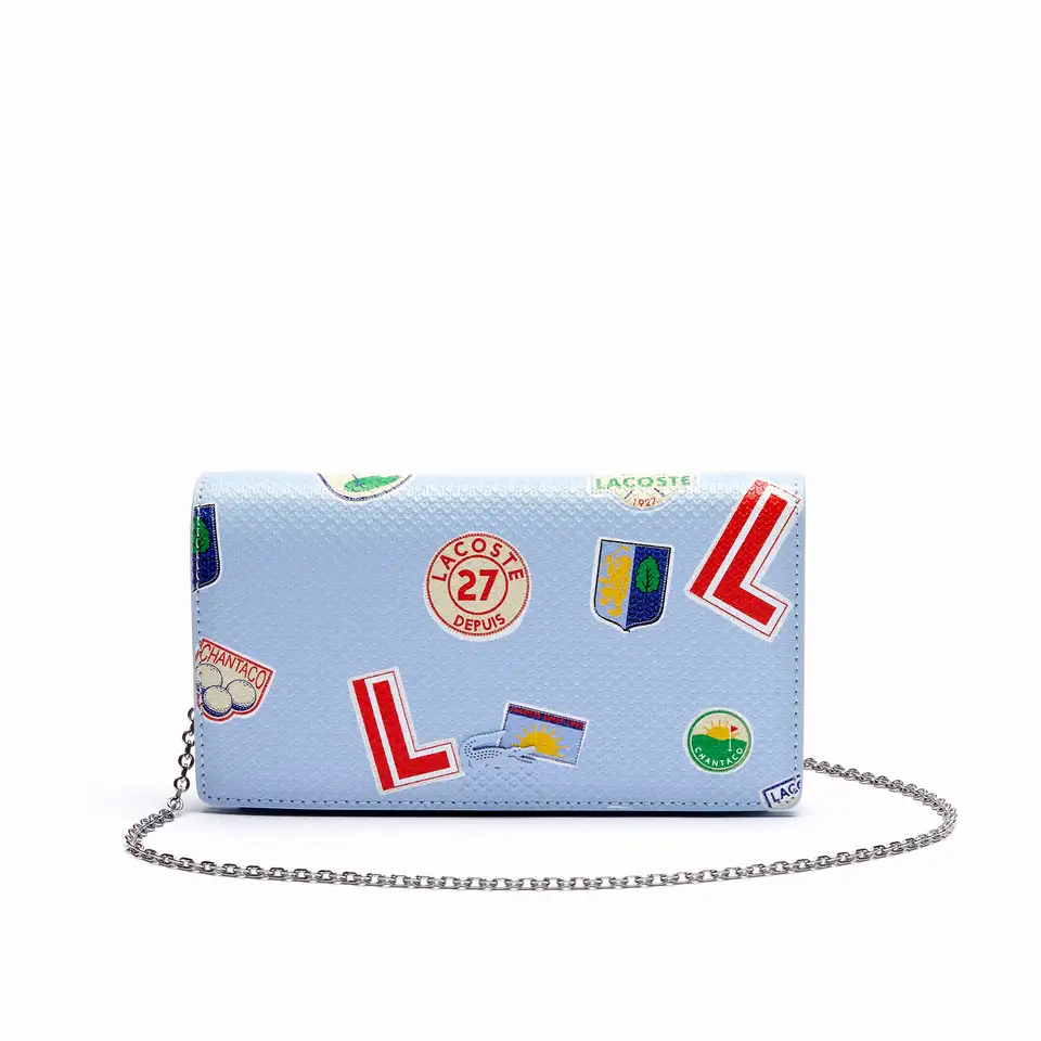 Женский кошелек lacoste chantaco patches на цепочке из кожи, фотография 1