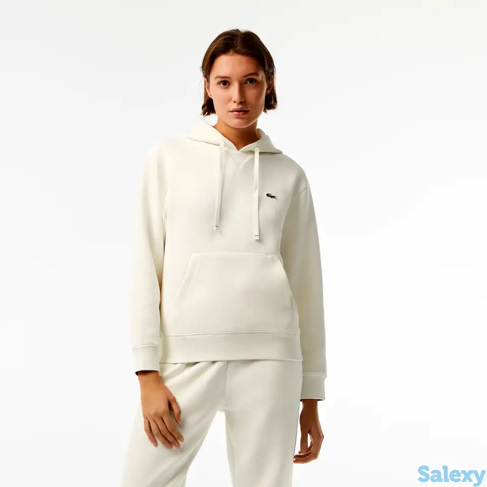 Женская худи lacoste loose fit с удобным карманом-кенгуру, фотография 1