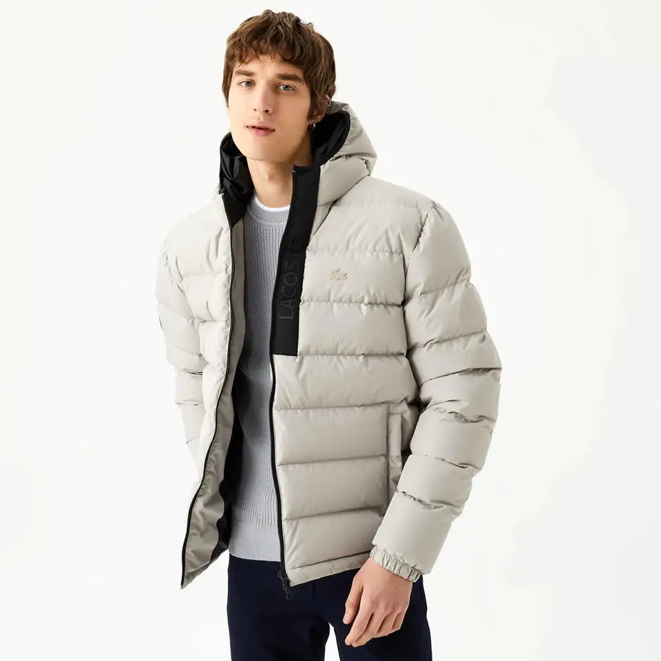 Мужская стёганная куртка lacoste с капюшоном, фотография 1