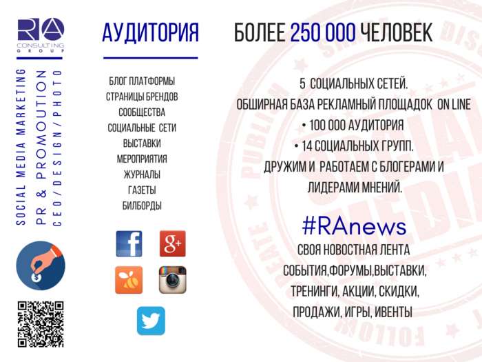 Маркетинговые и консалтинговые услуги от 