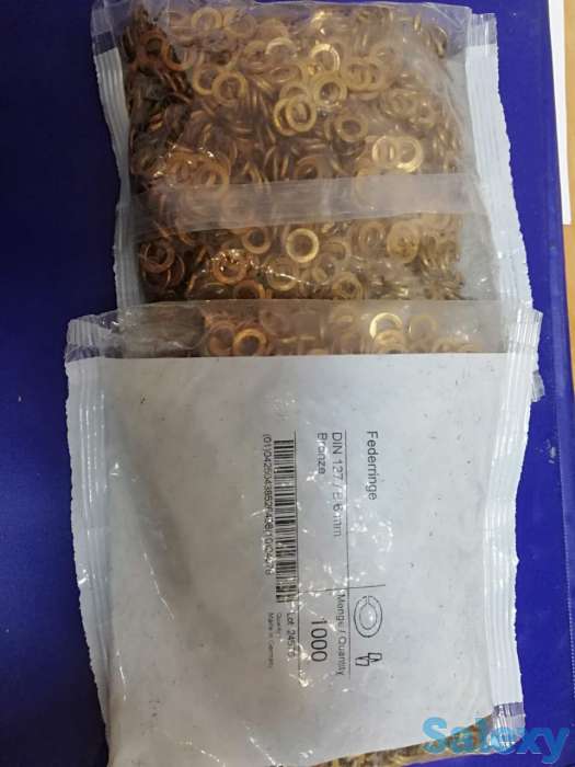 Шайбы бронзовые пружинные гровер с притупленными концами DIN 127, фотография 1