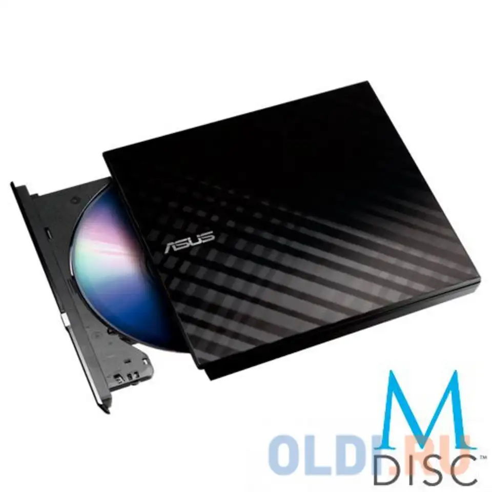 Оптич. накопитель ext. dvd±rw asus sdrw-08d2s-u lite black <usb 2.0, retail>, фотография 1