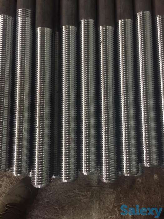 DIN 933 шпилька оцинкованная М16*400 в комплекте с гайками и шайбами, фотография 1