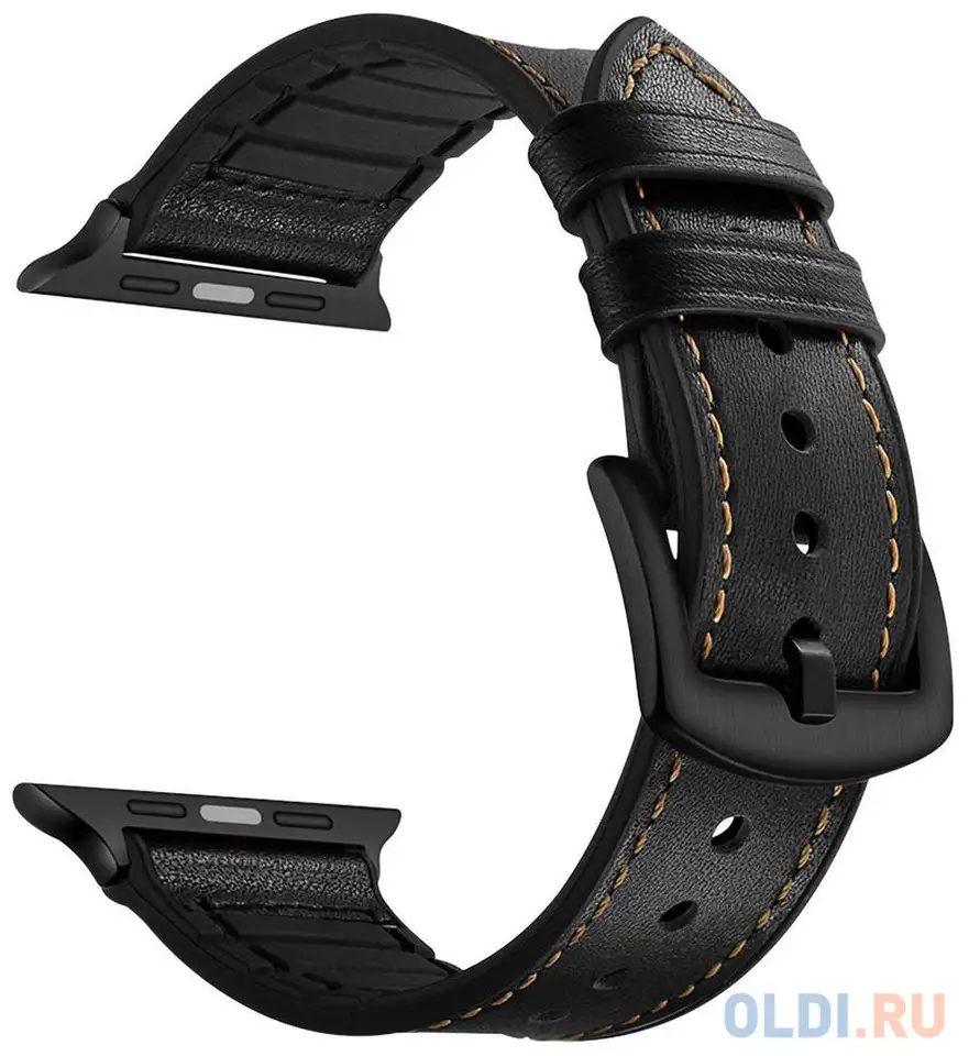 Ремешок lyambda antares для apple watch чёрный lwa-10-40-bk, фотография 1