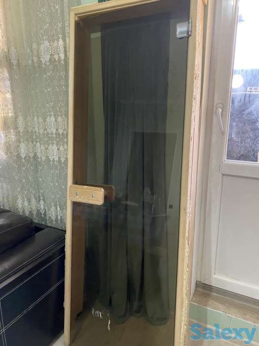 Продам стеклянную дверь для бани, хамама, фотография 1