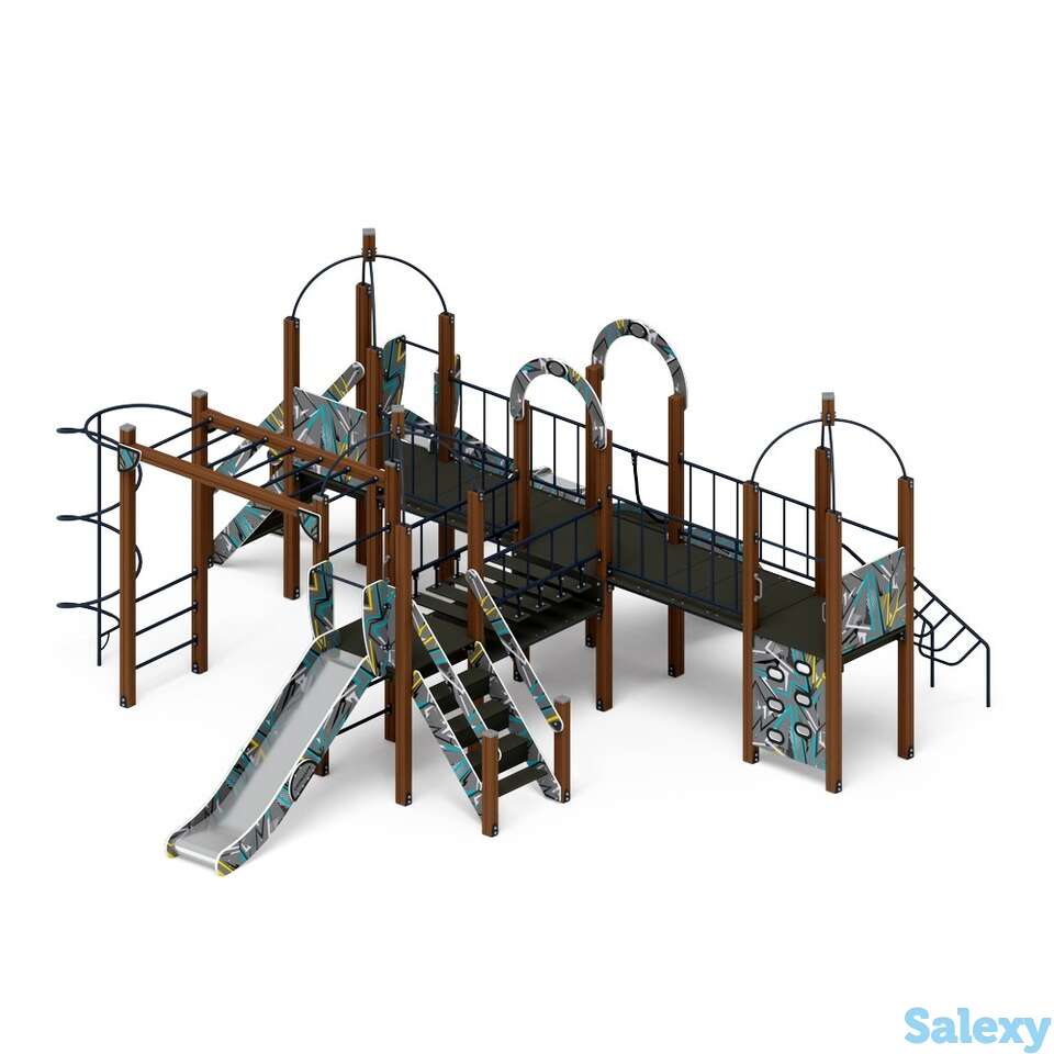 Детский игровой комплекс «навина (техно голубой)» дик 2.09.07-01 h=1200, фотография 1