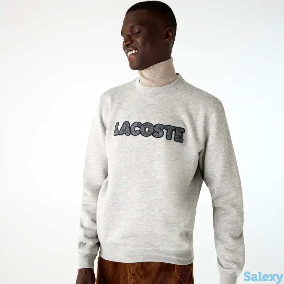 Мужская толстовка lacoste с флисом и круглым воротом, фотография 1