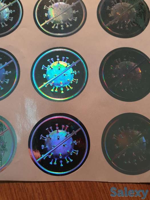 Голографические самоклеящиеся этикетки, голографические пломбы., фотография 1