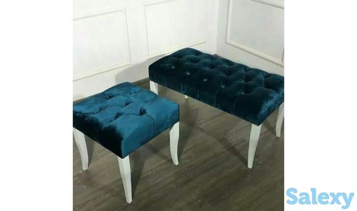 Пуф-табурет в каретной стяжке, фотография 2