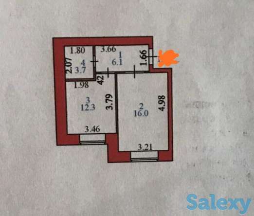 Продам 1комн.в ЖК Жигер, 38кв, 2012г, bi group, Рыскулбекова 16, фотография 7