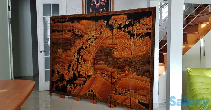 Продам ширму с панно деревянную ручной работы (Китай), фотография 2