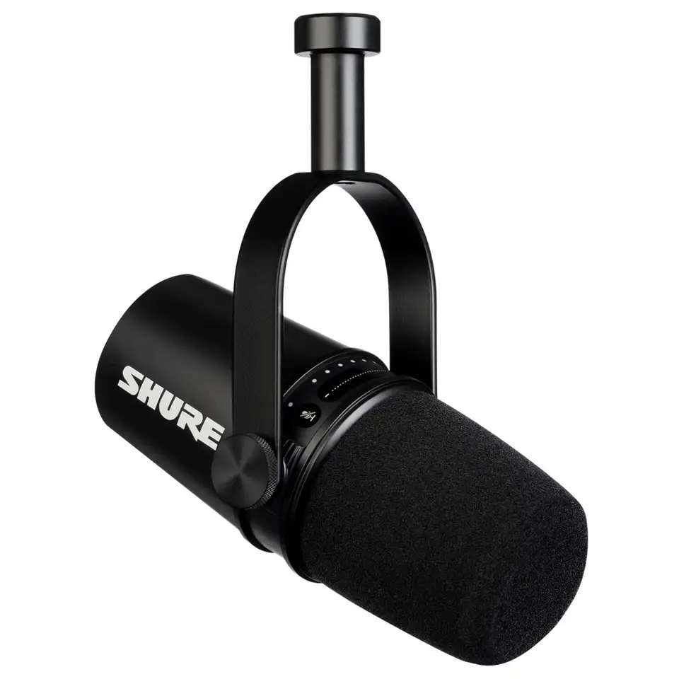 Студийный динамический микрофон shure mv7 black, фотография 1