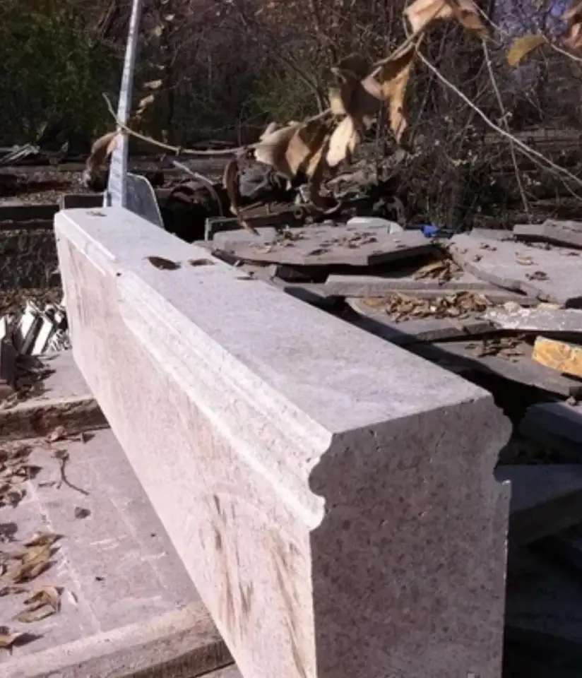 Гранитные бордюры из натурального  камня. Делаем замеры и монтаж, фотография 2