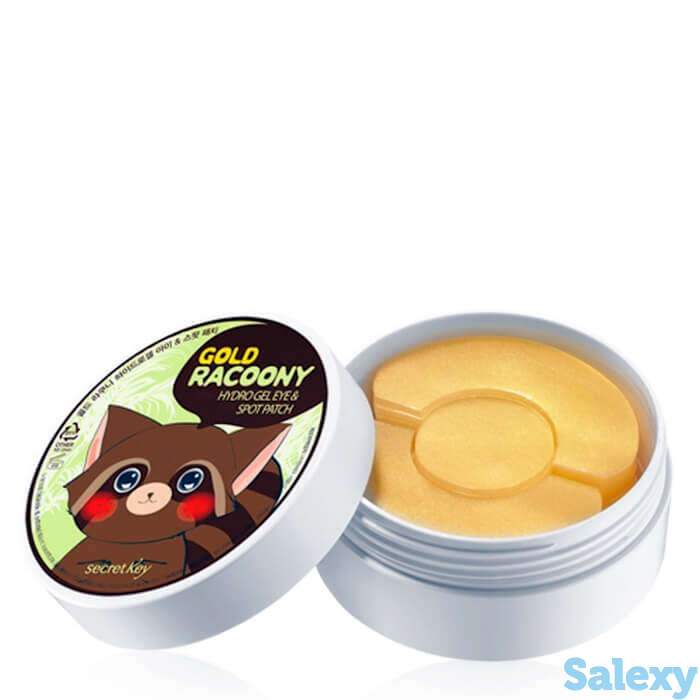 Патчи для глаз secret key gold racoony hydro gel eye & spot patch, фотография 1