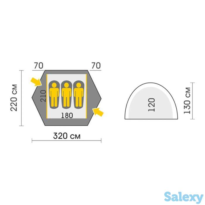 Палатка talberg space pro 3 red красная, фотография 2