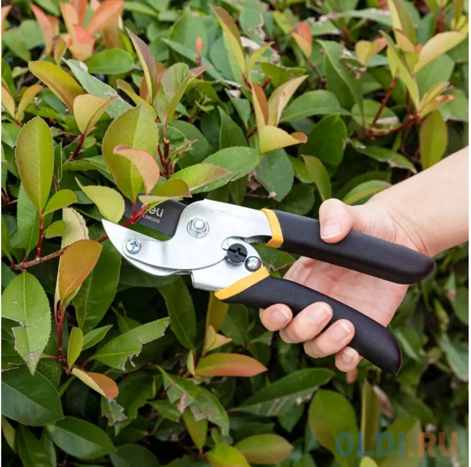 Секатор deli dl580205 размер 200 мм. макс диаметр резки 15 мм., фотография 1