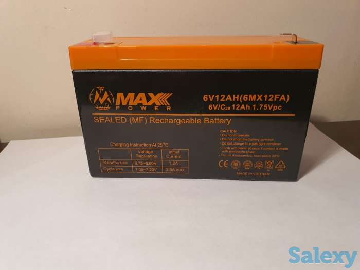 Аккумулятор 6V 12Ah на детские машинки, весы и т.д. Вьетнам свежие, фотография 5
