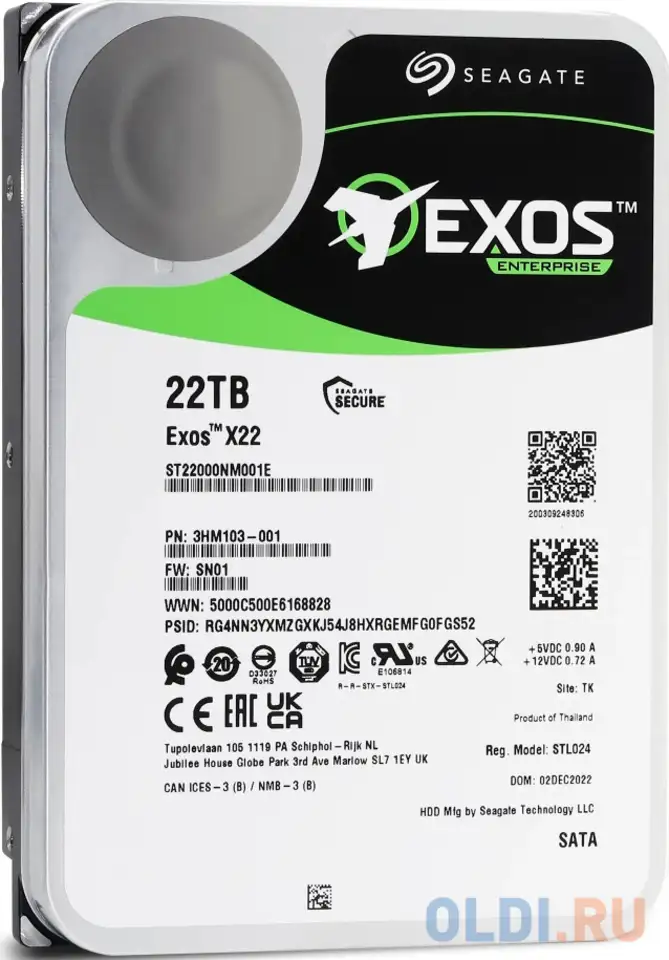 Жесткий диск seagate exos x22 22 tb, фотография 1