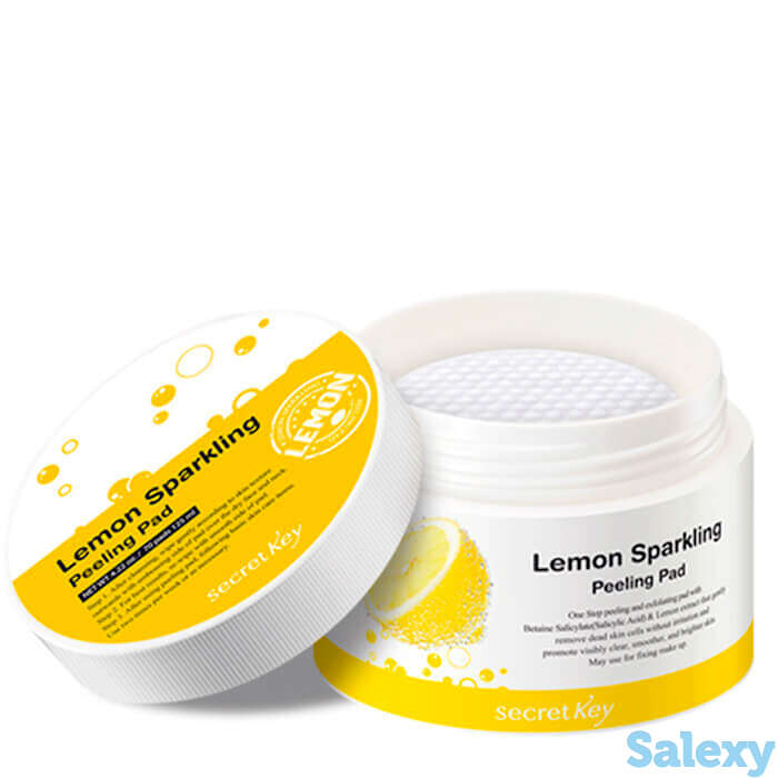 Ватные диски для пилинга secret key lemon sparkling peeling pad, фотография 1