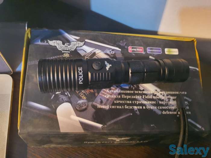 Яркий свет фонарик LED светодиодный Police с фокусом, фотография 2