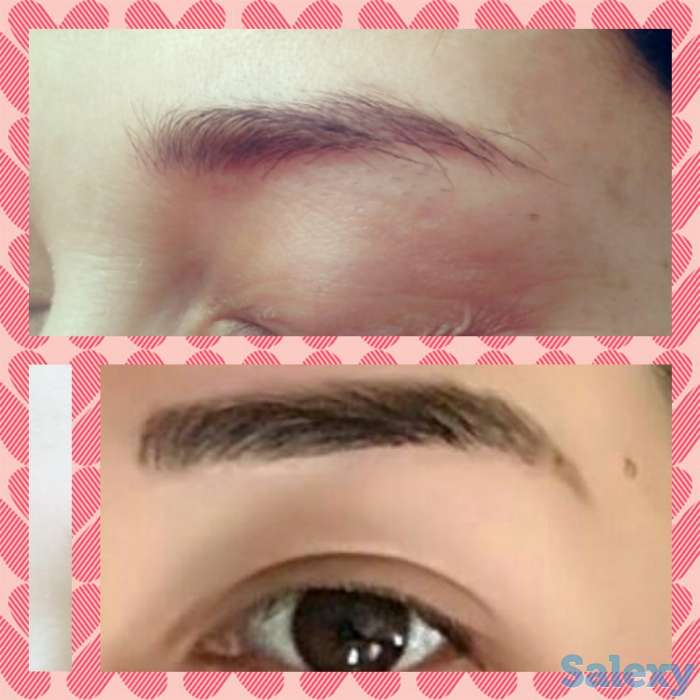 Коррекция,покраска бровей и чистка лица (нитками ), фотография 4