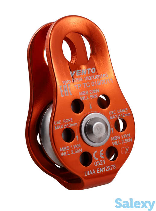 Блок-Ролик Венто Спасатель Люкс Одинарный С Подшипником Дюраль, фотография 1