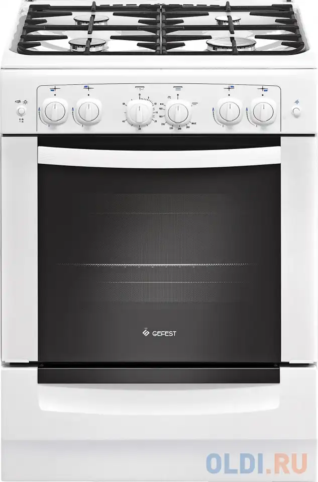 Газовая плита gefest пг 6100-02 белый, фотография 1