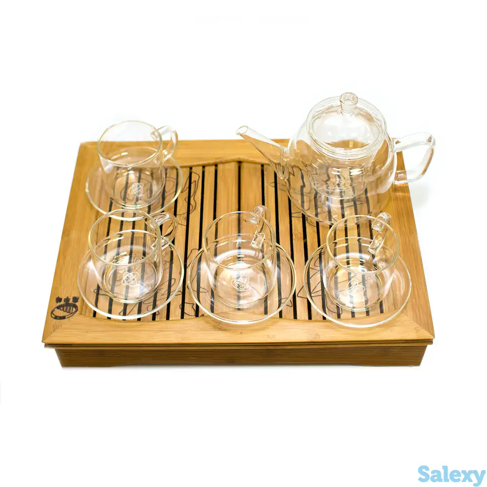 Подарочный набор заварочный чайник и 4 чайные пары, фотография 1